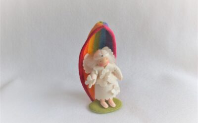 Vlinderkind in een regenboogpoortje PDF patroon Nederlands