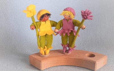 Steker bloemenkinderen boterbloem en klaver Nederlands PDF patroon