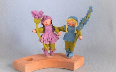 Steker bloemenkinderen distel en vergeet mijn nietje PDF patroon Nederlands