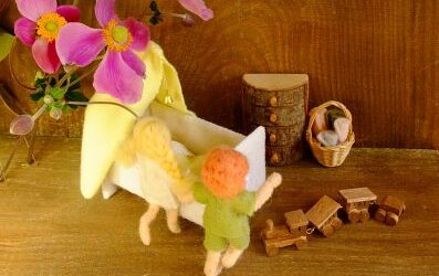 Wiegje met baby PDF patroon Nederlands